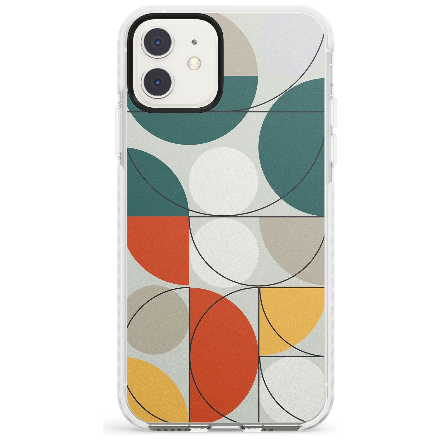 Abstract Half Circles Impact Phone Case for iPhone 11