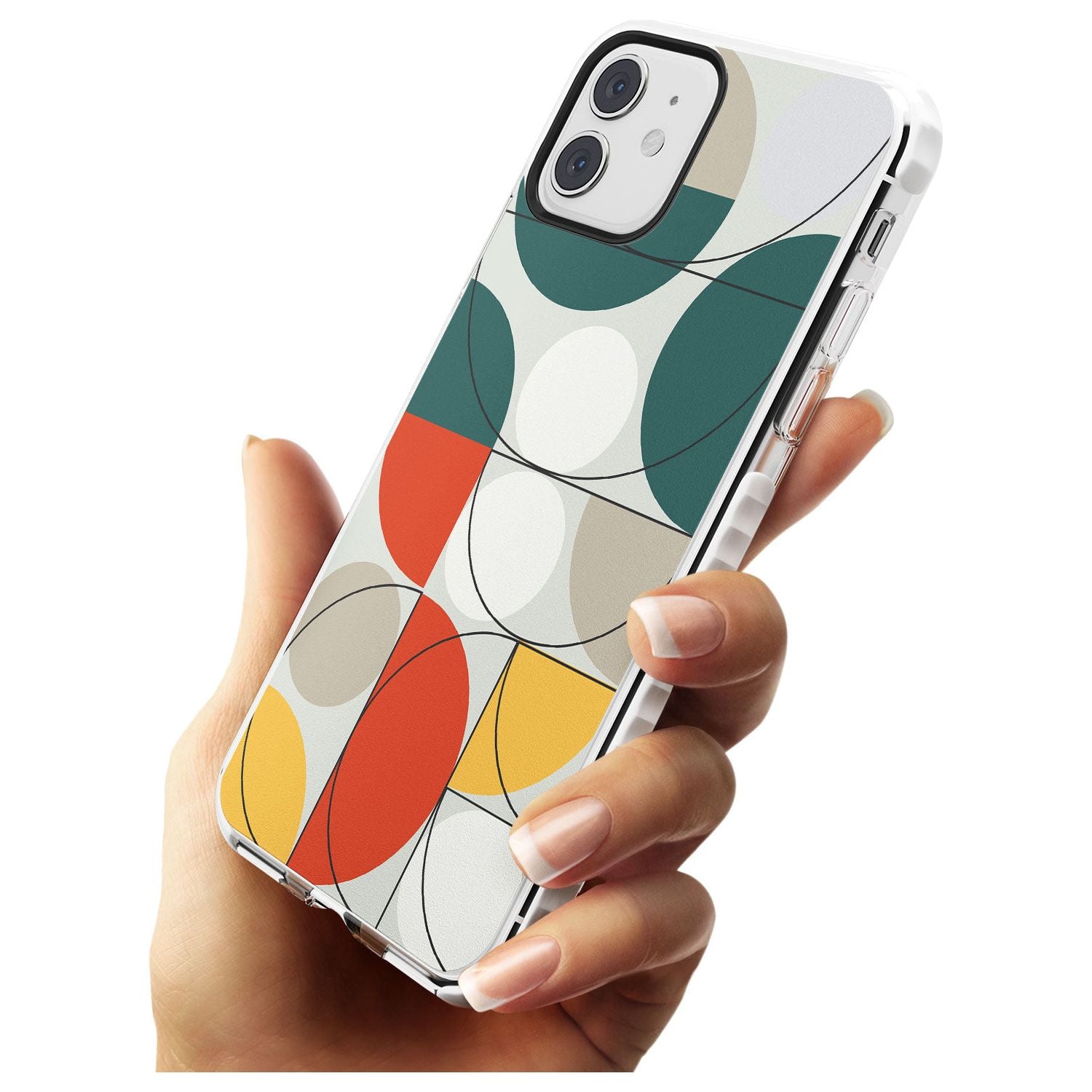 Abstract Half Circles Impact Phone Case for iPhone 11