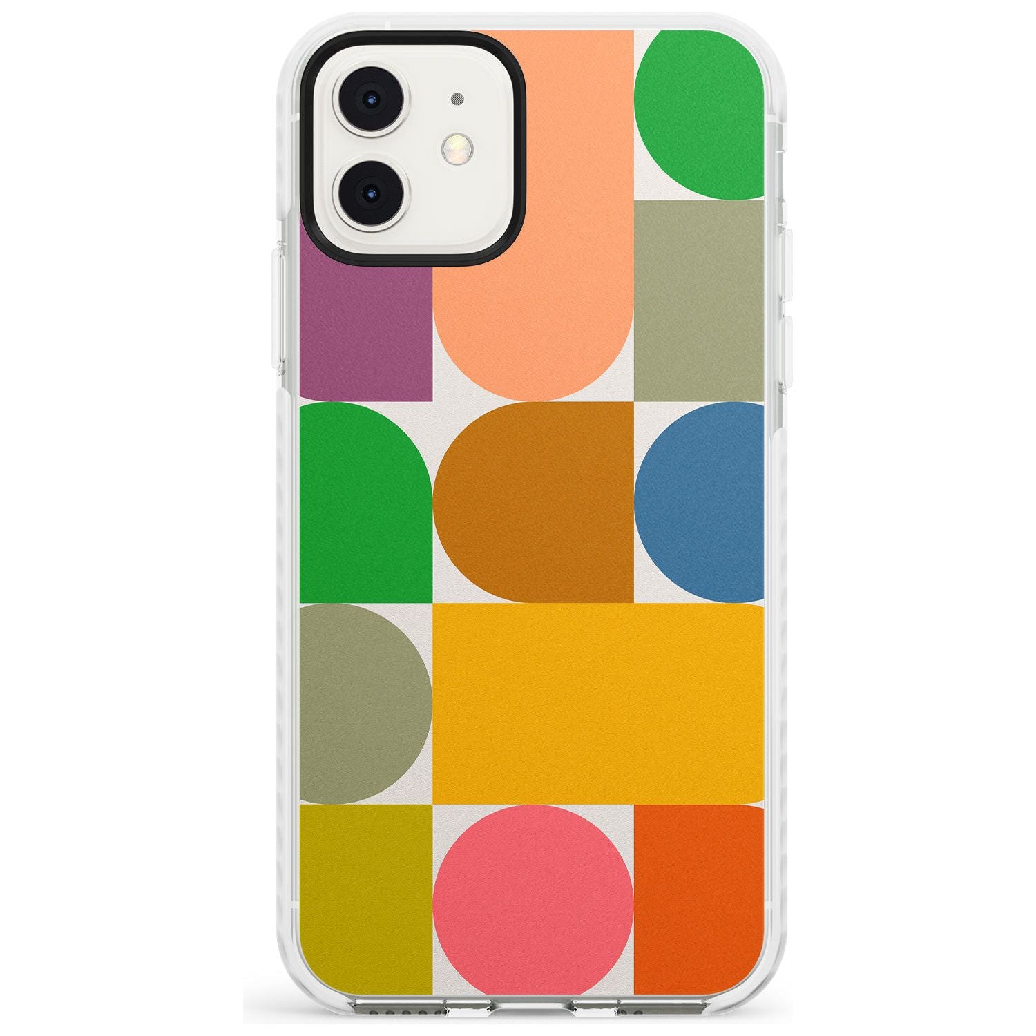 Abstract Retro Shapes: Rainbow Mix Slim TPU Phone Case for iPhone 11