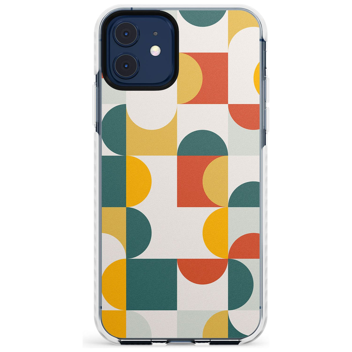 Abstract Retro Shapes: Muted Colour Mix Slim TPU Phone Case for iPhone 11