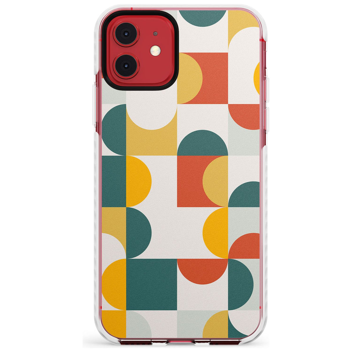 Abstract Retro Shapes: Muted Colour Mix Slim TPU Phone Case for iPhone 11