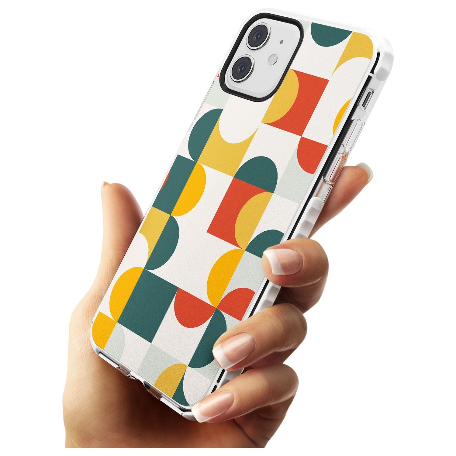 Abstract Retro Shapes: Muted Colour Mix Slim TPU Phone Case for iPhone 11