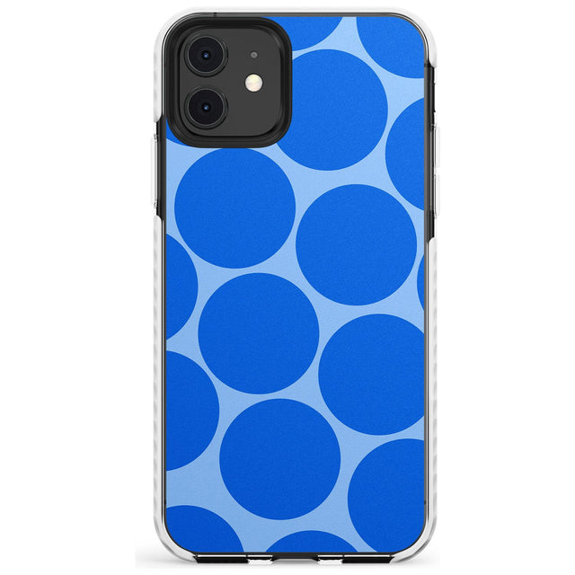 Abstract Retro Shapes: Blue Dots Slim TPU Phone Case for iPhone 11