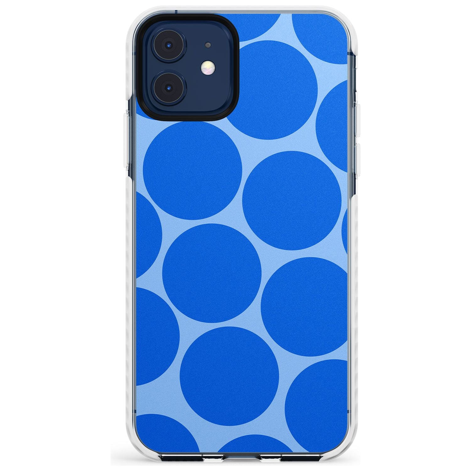 Abstract Retro Shapes: Blue Dots Slim TPU Phone Case for iPhone 11