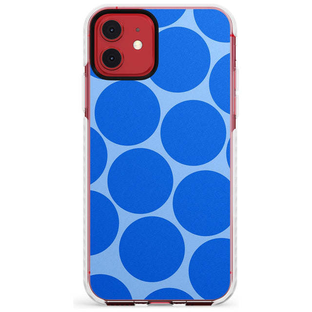 Abstract Retro Shapes: Blue Dots Slim TPU Phone Case for iPhone 11