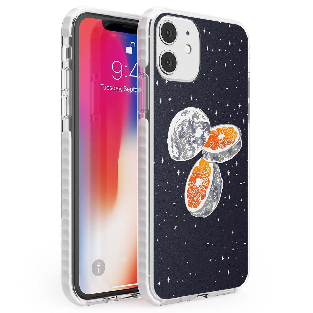 Blood Orange Moon Phone Case iPhone 11 / Impact Case,iPhone 12 / Impact Case,iPhone 12 Mini / Impact Case Blanc Space