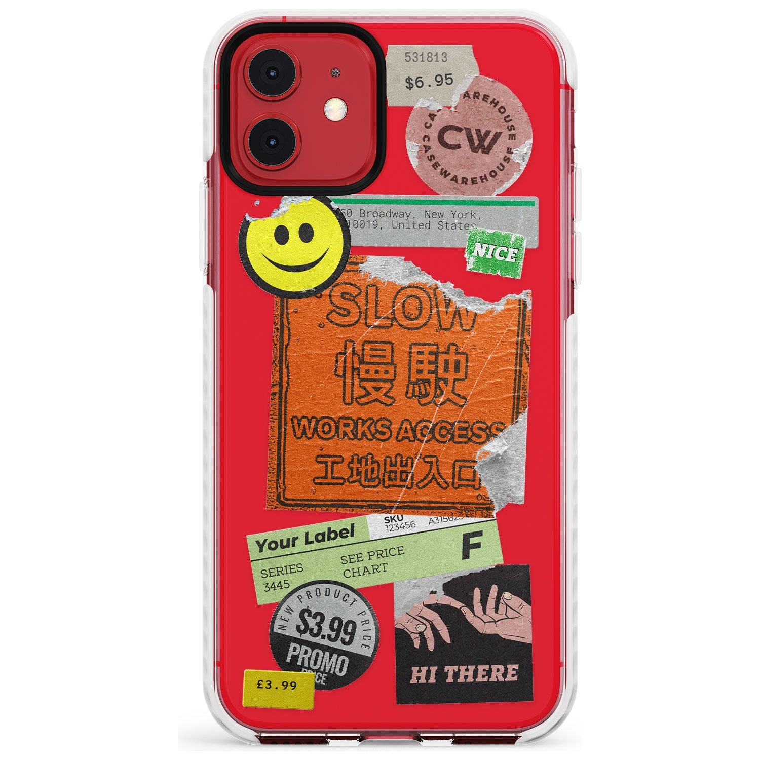 Kanji Signs Sticker Mix Slim TPU Phone Case for iPhone 11