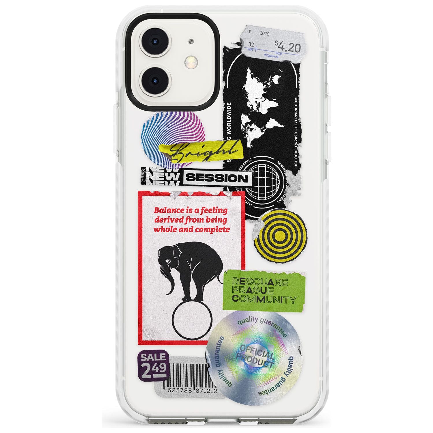 Peeled Sticker Mix Slim TPU Phone Case for iPhone 11