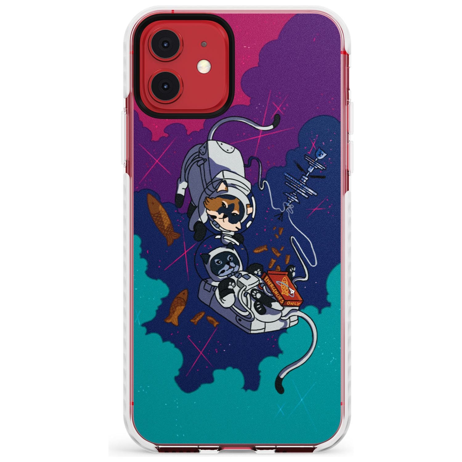 CATS IN SPACE Slim TPU Phone Case for iPhone 11