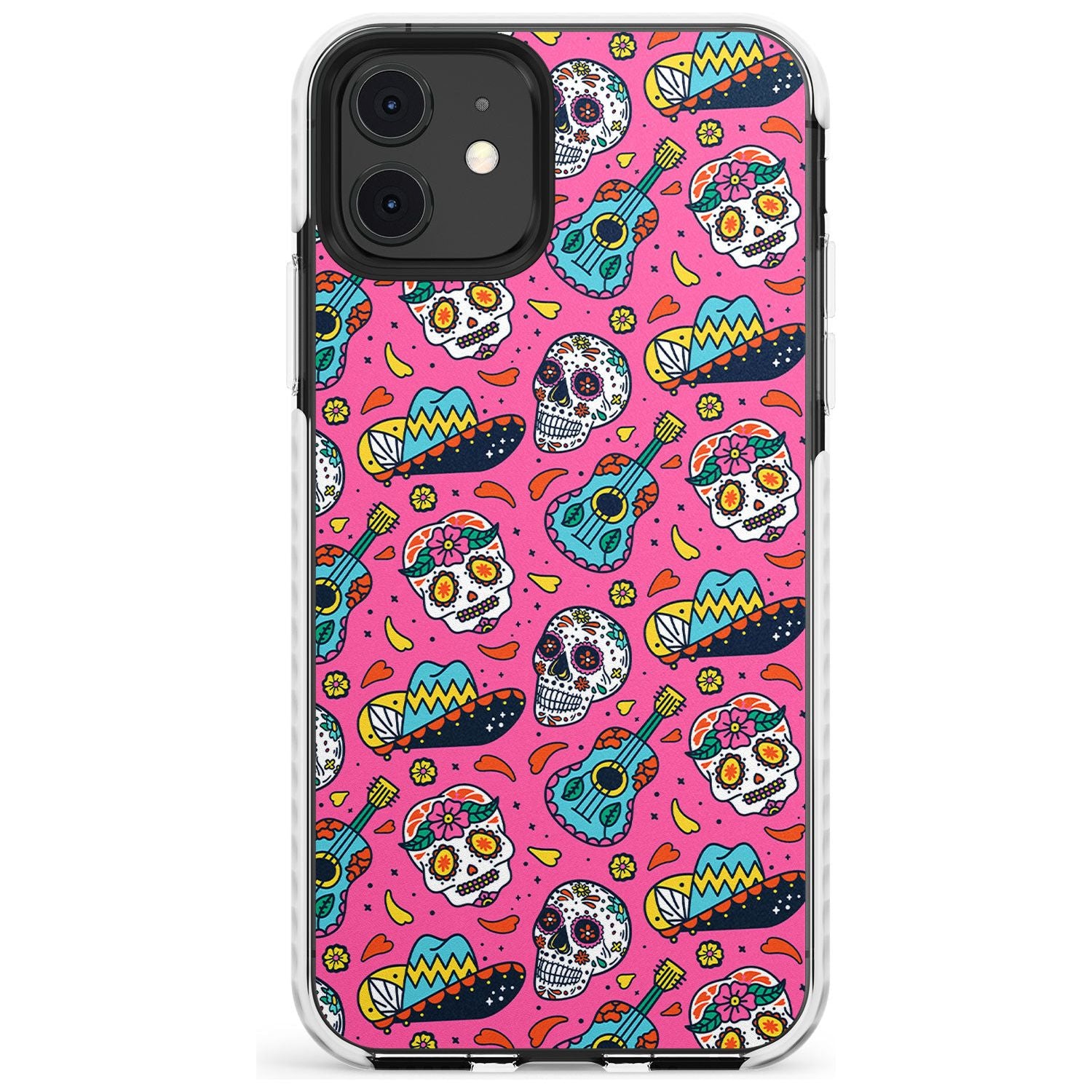 Pink Day of The Dead Pattern Impact Phone Case for iPhone 11