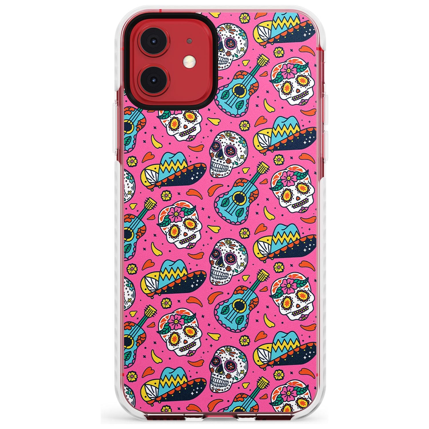 Pink Day of The Dead Pattern Impact Phone Case for iPhone 11