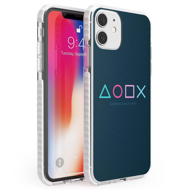 Gaming Since 1994 Station Phone Case iPhone 11 / Impact Case,iPhone 12 / Impact Case,iPhone 12 Mini / Impact Case Blanc Space