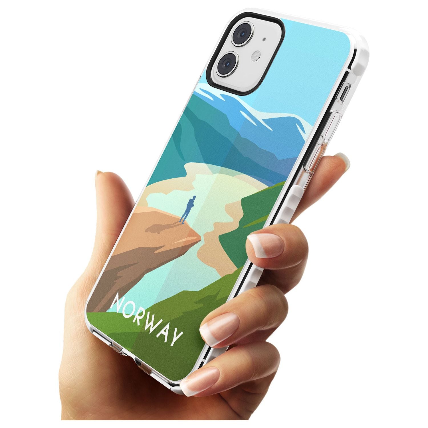 Vintage Travel Poster Norway Impact Phone Case for iPhone 11