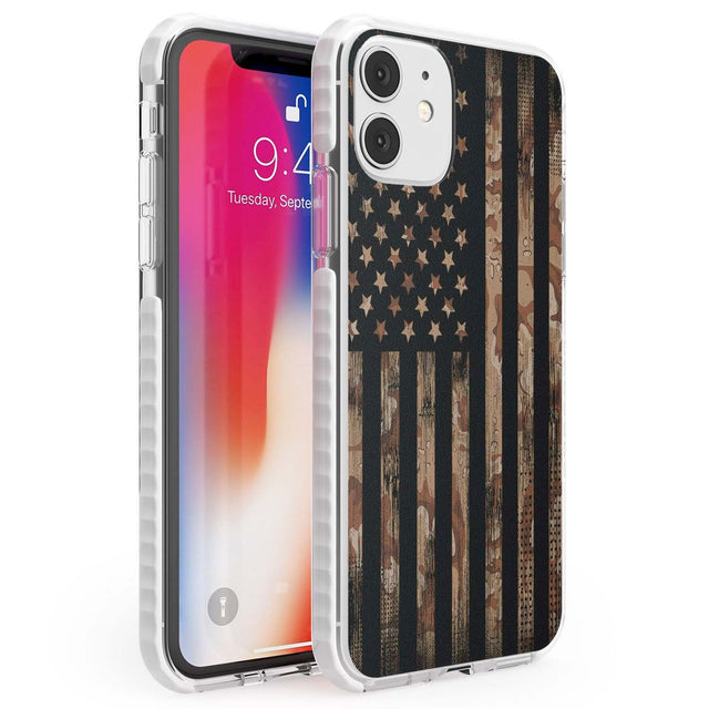 American Flag Camo Phone Case iPhone 11 / Impact Case,iPhone 12 / Impact Case,iPhone 12 Mini / Impact Case Blanc Space