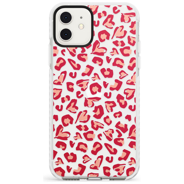 Heart Leopard Print Slim TPU Phone Case for iPhone 11