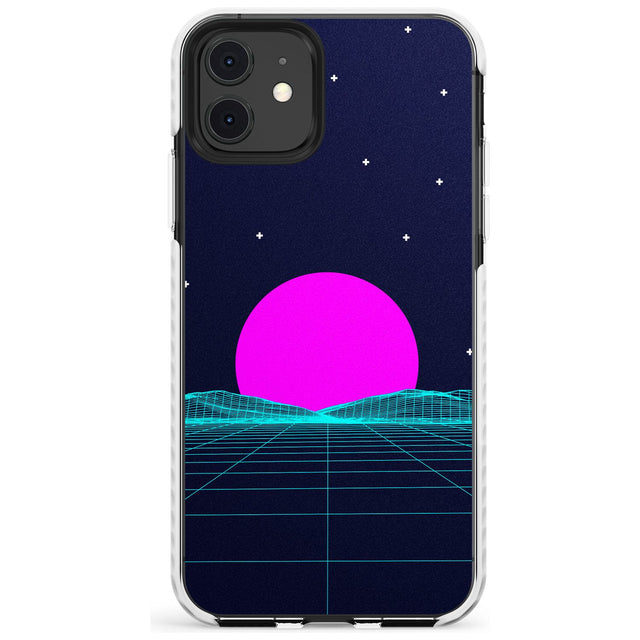 Miami Sunset Vaporwave Impact Phone Case for iPhone 11