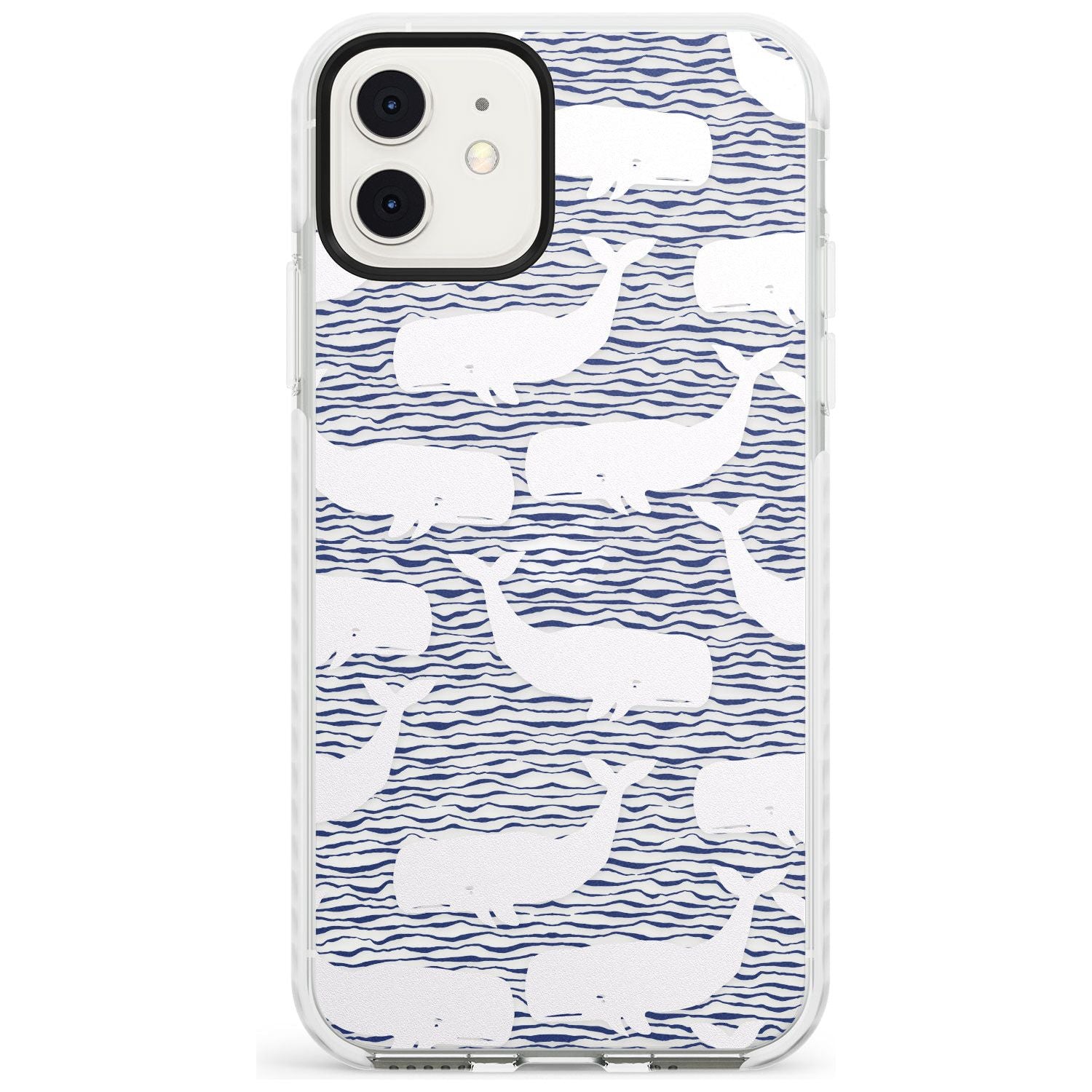 Cute Whales (Transparent) Slim TPU Phone Case for iPhone 11