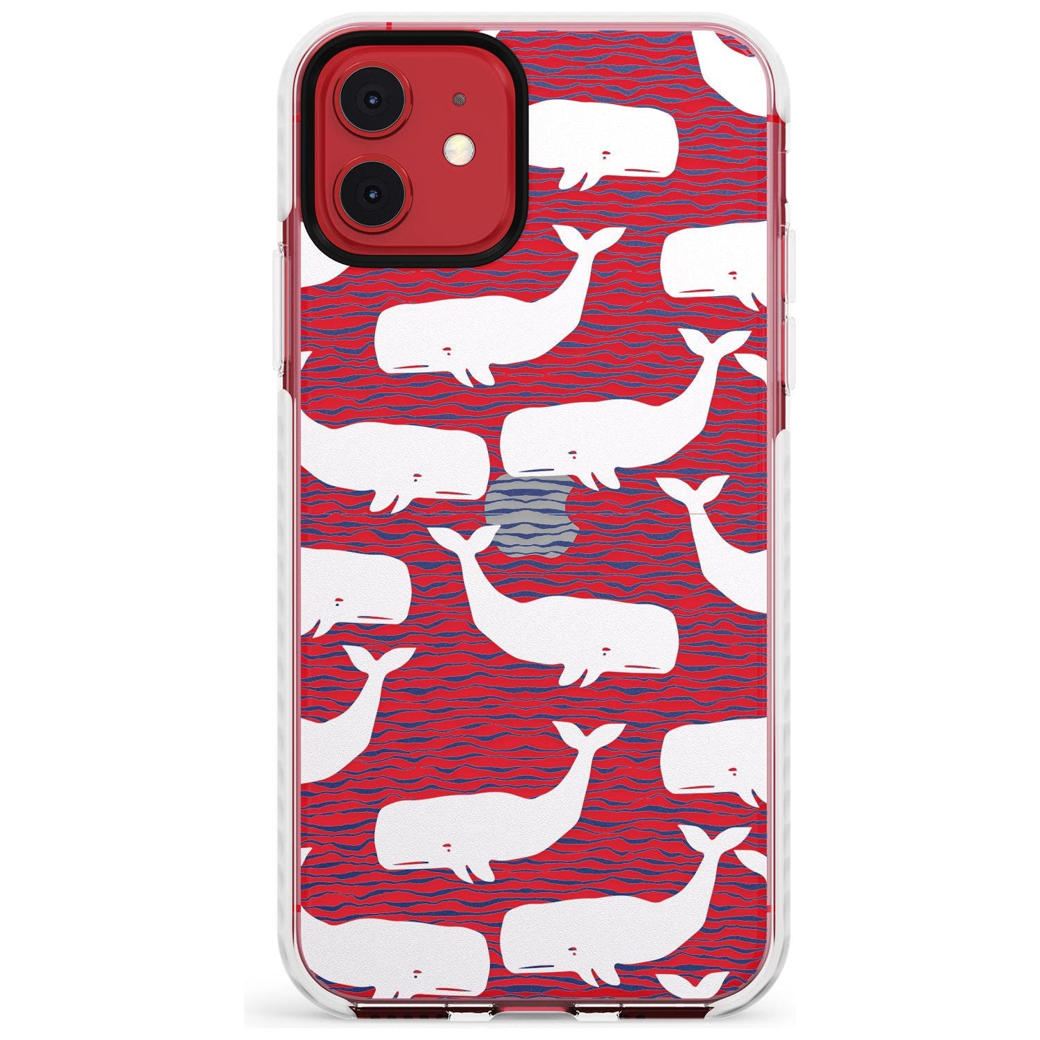 Cute Whales (Transparent) Slim TPU Phone Case for iPhone 11