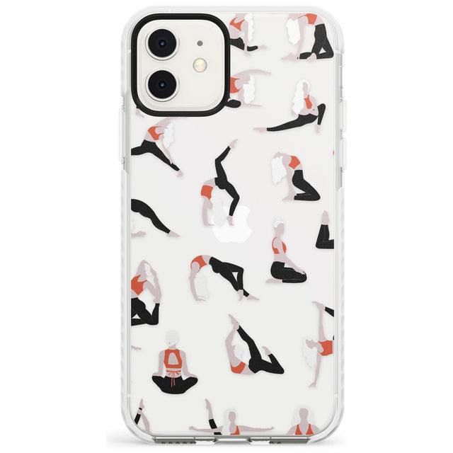 Yoga Poses Clear Slim TPU Phone Case for iPhone 11