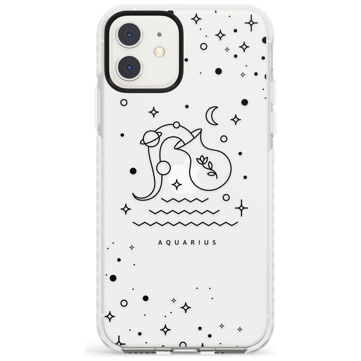 Aquarius Emblem - Transparent Design Impact Phone Case for iPhone 11