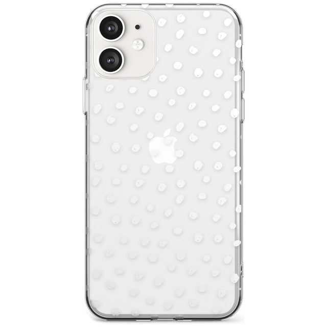 Messy White Dot Pattern Black Impact Phone Case for iPhone 11