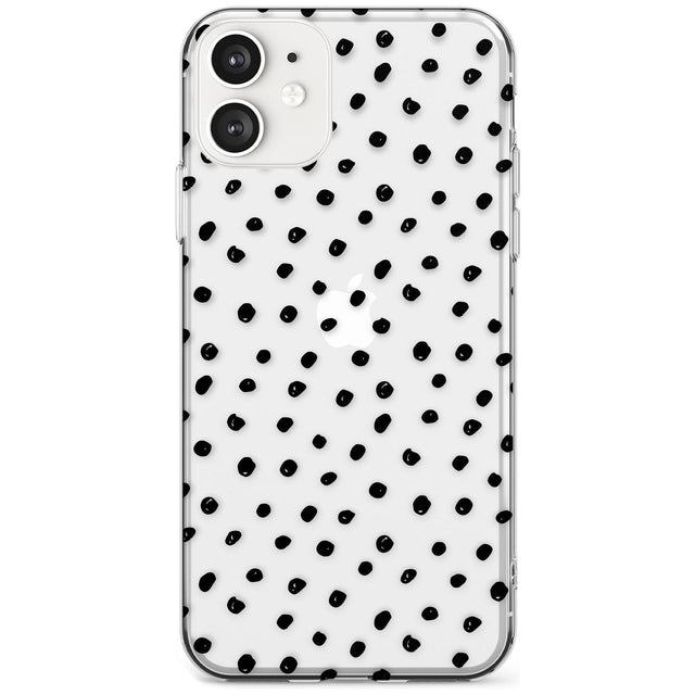 Messy Black Dot Pattern Black Impact Phone Case for iPhone 11