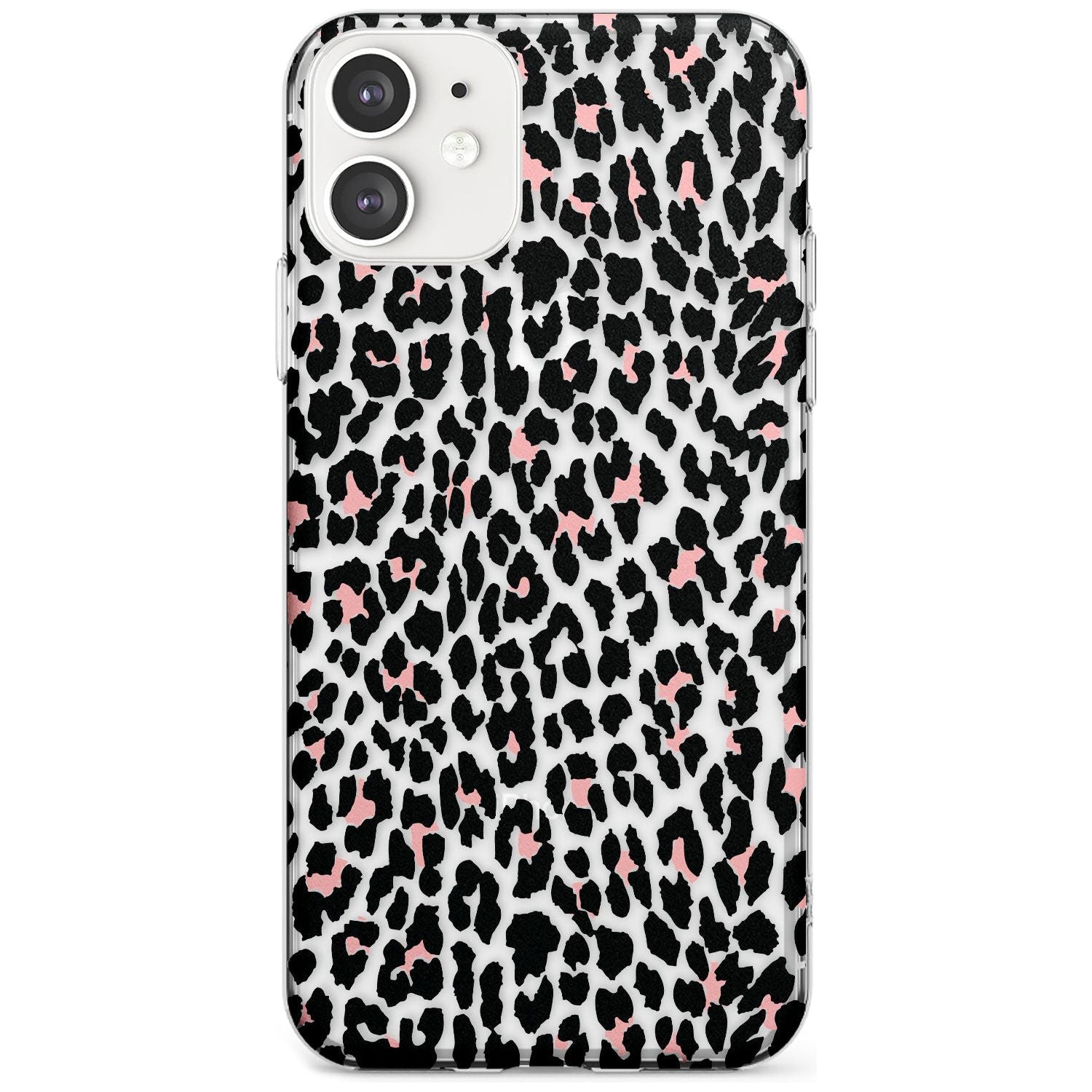 Light Pink Leopard Print - Transparent Slim TPU Phone Case for iPhone 11