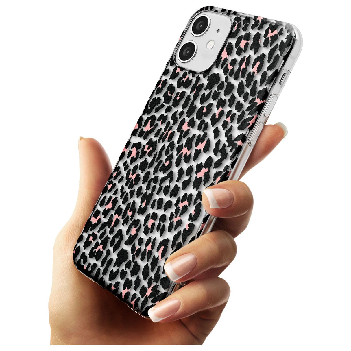 Light Pink Leopard Print - Transparent Slim TPU Phone Case for iPhone 11