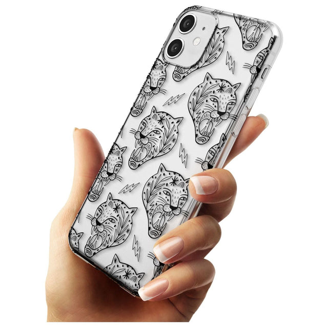 Black Tiger Roar Pattern Slim TPU Phone Case for iPhone 11