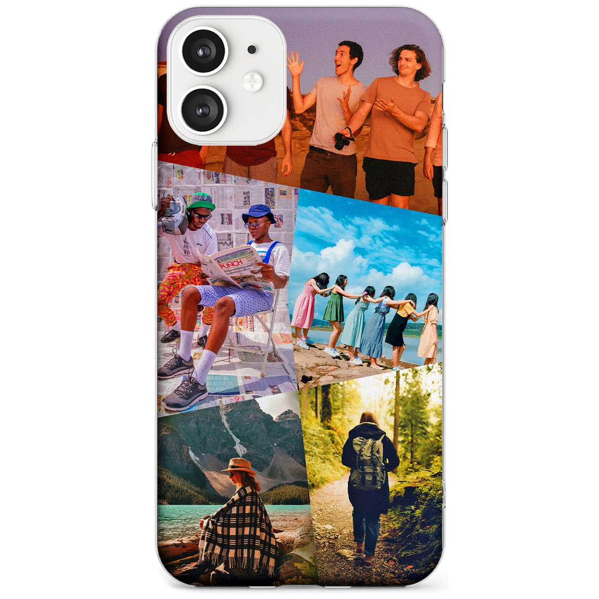 Abstract Photo Grid Slim TPU Phone Case for iPhone 11