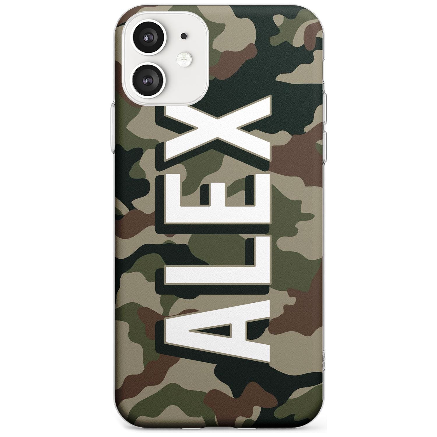 Classic Green Camo Black Impact Phone Case for iPhone 11