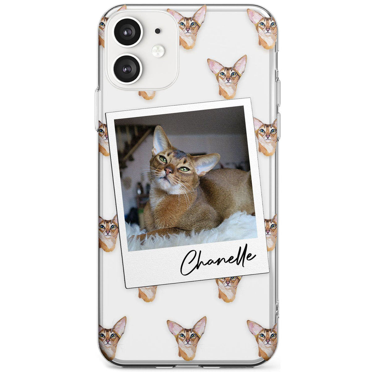 Personalised Abyssinian Cat Photo Slim TPU Phone Case for iPhone 11