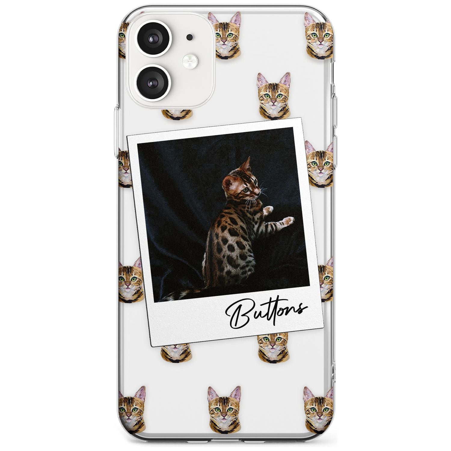 Personalised Bengal Cat Photo Slim TPU Phone Case for iPhone 11