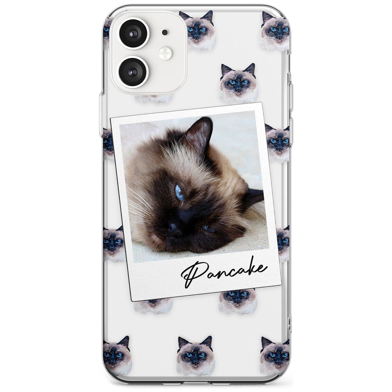 Personalised Burmese Cat Photo Custom Phone Case iPhone 12 / Clear Case,iPhone 12 Mini / Clear Case,iPhone 11 / Clear Case Blanc Space
