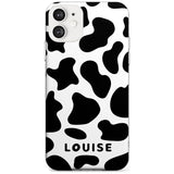 Custom Cow Print Black Impact Phone Case for iPhone 11