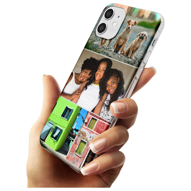 3 Photo Grid  Black Impact Phone Case for iPhone 11