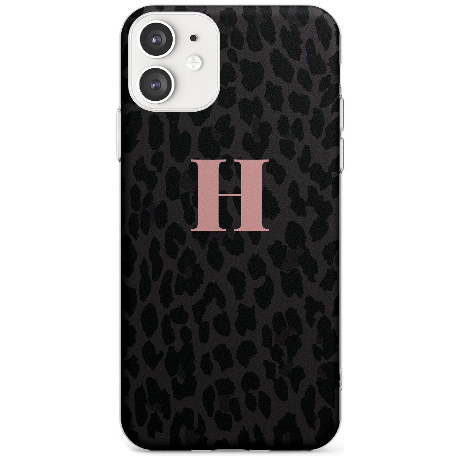 Small Pink Leopard Monogram Slim TPU Phone Case for iPhone 11