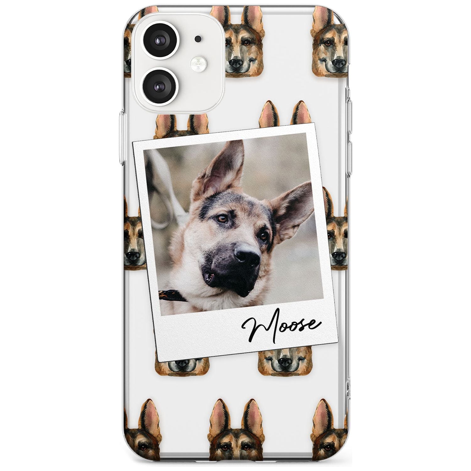 German Shepherd - Custom Dog Photo Black Impact Phone Case for iPhone 11