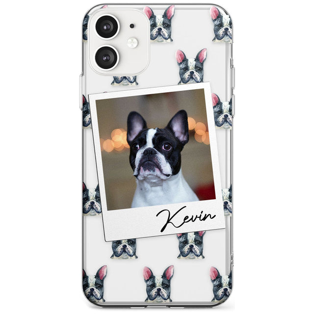 French Bulldog, Black & White - Custom Dog Photo Black Impact Phone Case for iPhone 11