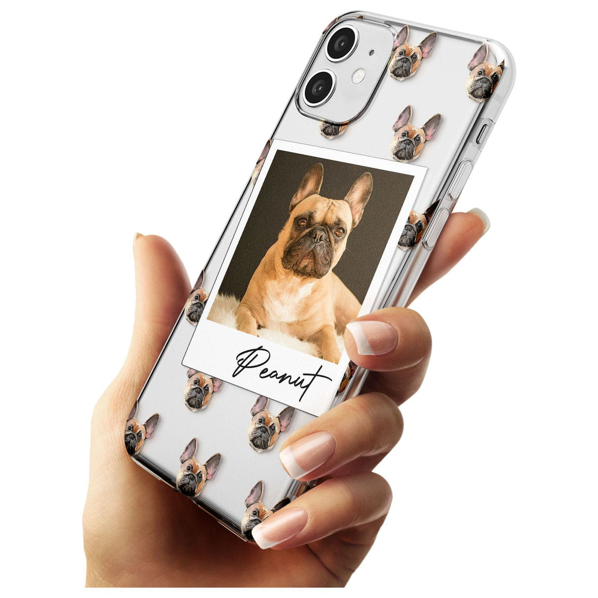 French Bulldog, Tan - Custom Dog Photo Black Impact Phone Case for iPhone 11