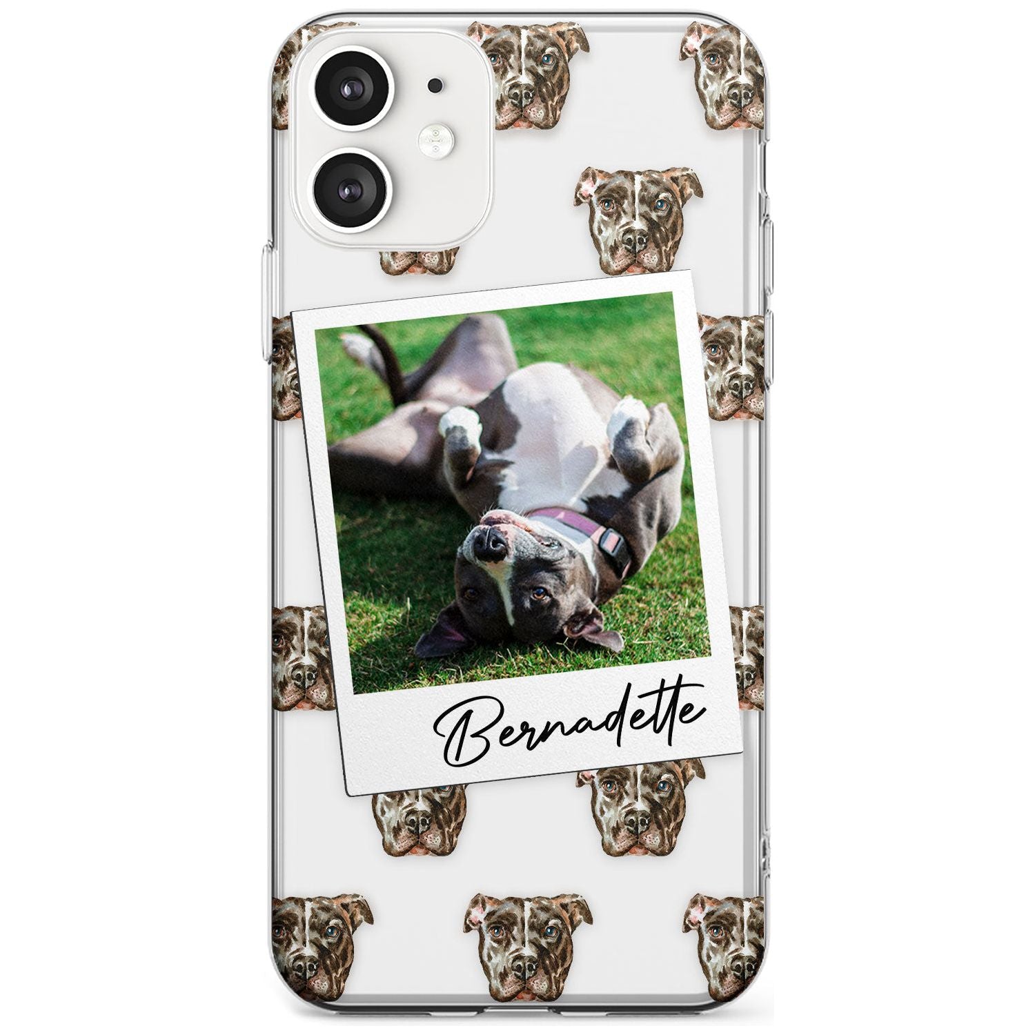 Staffordshire Bull Terrier - Custom Dog Photo Black Impact Phone Case for iPhone 11