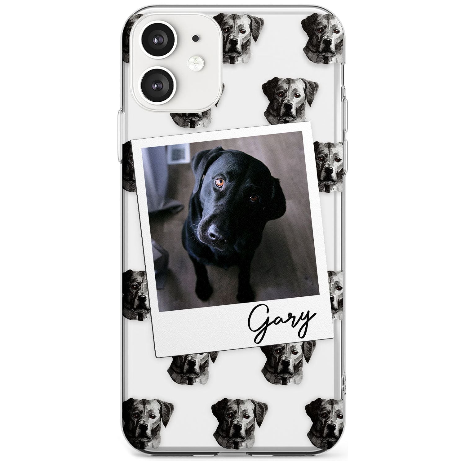 Labrador, Black - Custom Dog Photo Black Impact Phone Case for iPhone 11
