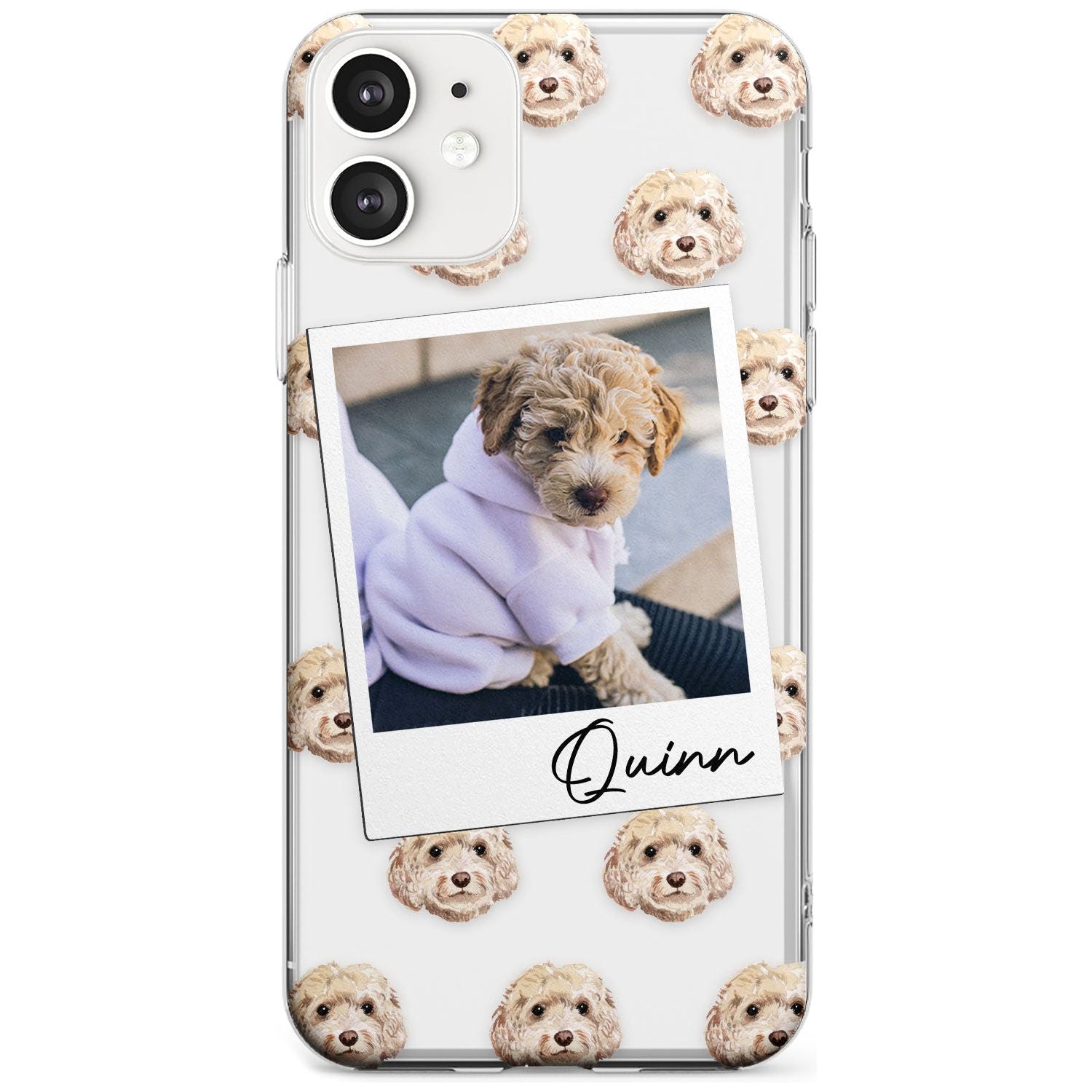Cockapoo, Cream - Custom Dog Photo Black Impact Phone Case for iPhone 11