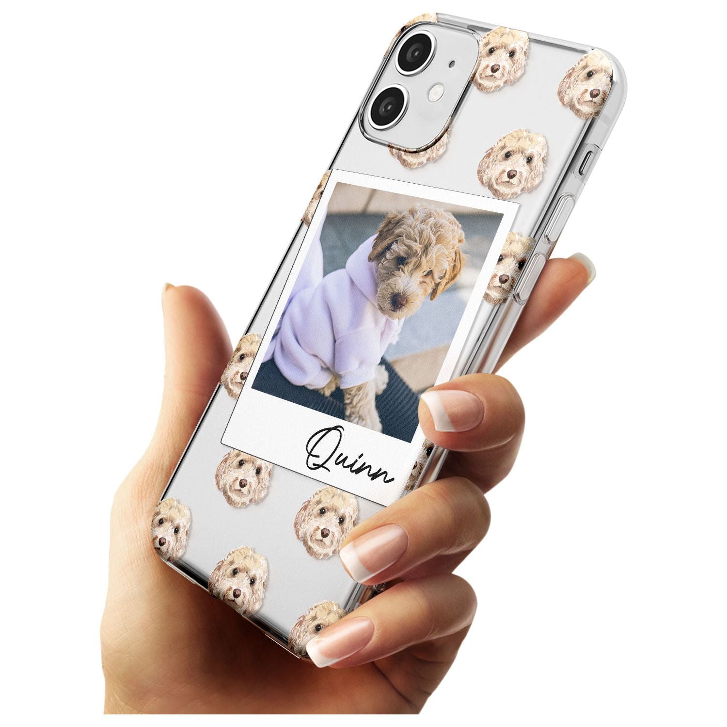 Cockapoo, Cream - Custom Dog Photo Black Impact Phone Case for iPhone 11