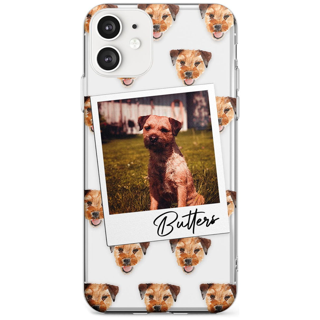 Border Terrier - Custom Dog Photo Black Impact Phone Case for iPhone 11