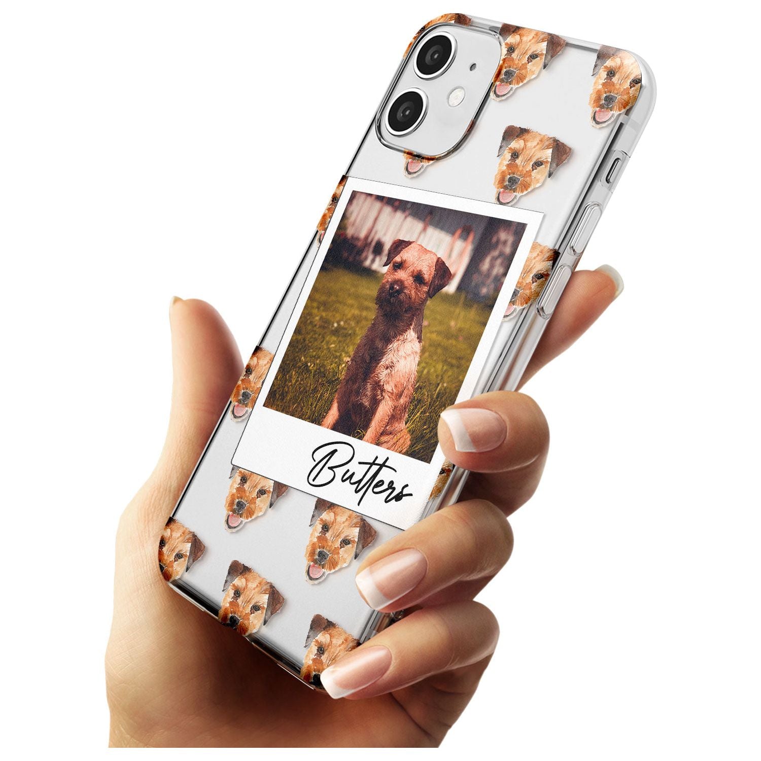 Border Terrier - Custom Dog Photo Black Impact Phone Case for iPhone 11