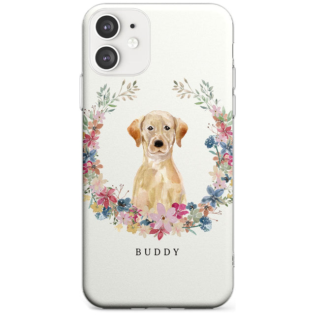 Yellow Labrador Retriever Dog Portrait Slim TPU Phone Case for iPhone 11