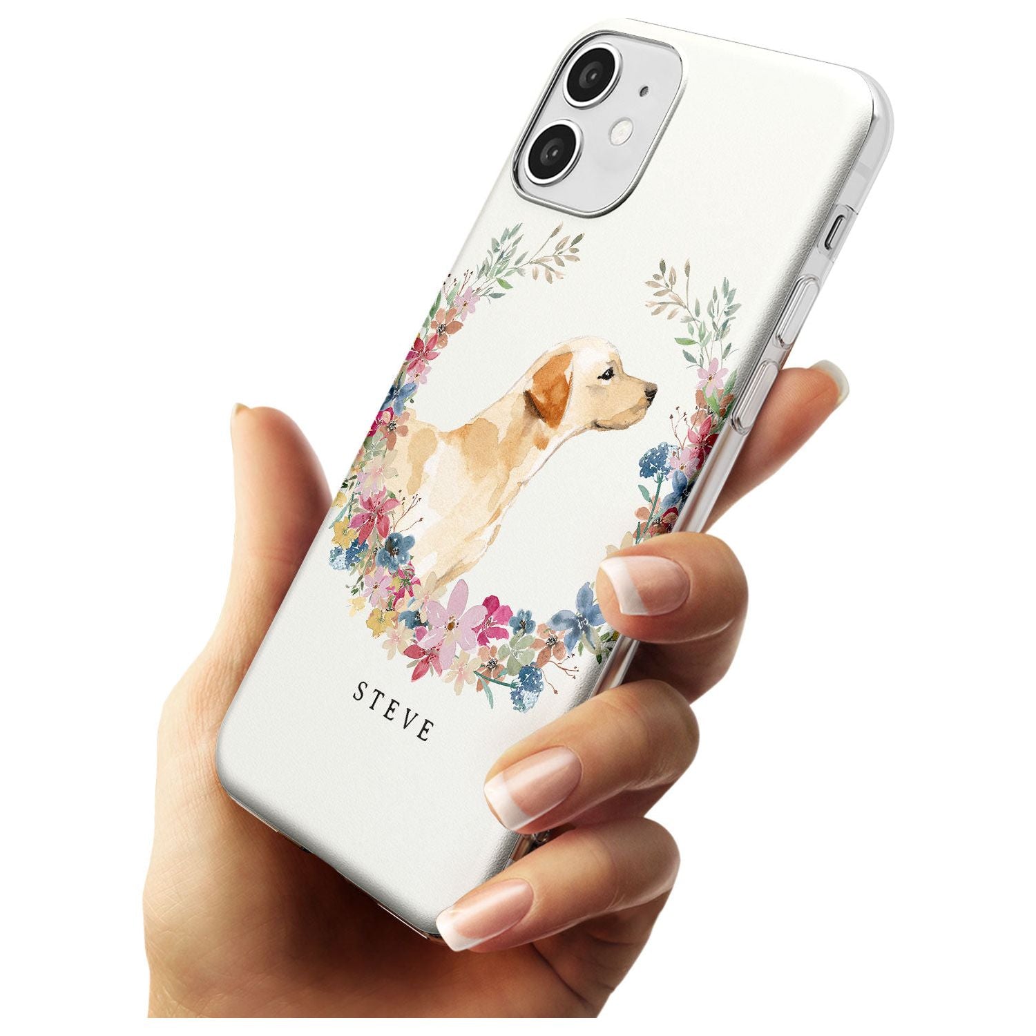 Yellow Labrador - Watercolour Dog Portrait Slim TPU Phone Case for iPhone 11