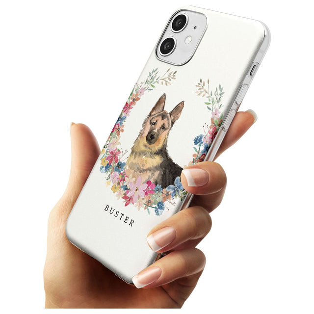 German Shepherd - Watercolour Dog Portrait Slim TPU Phone Case for iPhone 11