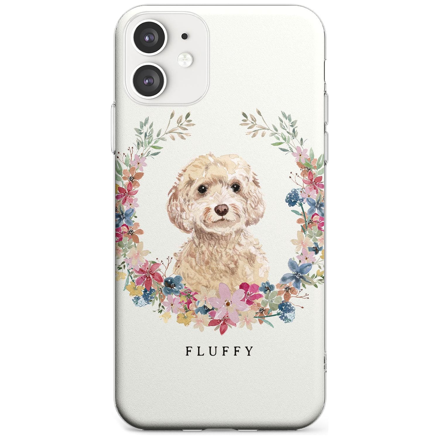 Champagne Cockapoo - Watercolour Dog Portrait Slim TPU Phone Case for iPhone 11